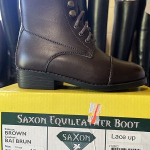 NEW Saxon Equileather Kids Paddock Boots size 12