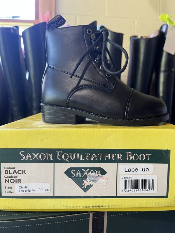 New Saxon Equileather Kids Paddock Boots size 11