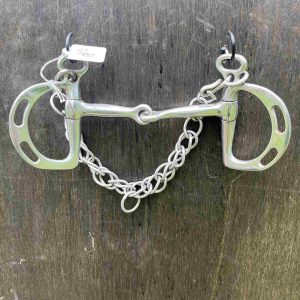 5" Snaffle Kimberwick Bit w/ chain