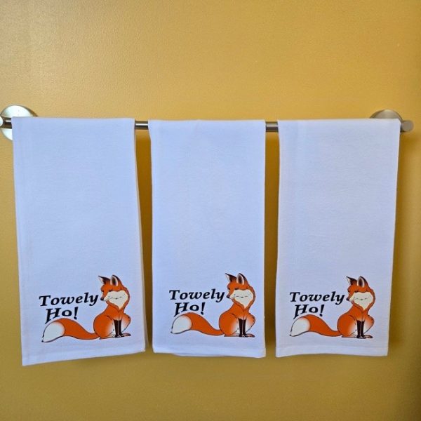 Tally Ho! Tea Towel - White - Image 2