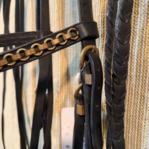 Bobby's Bridle, black with brass hardware