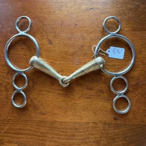 5.75" 3 Ring Snaffle Elevator Bit