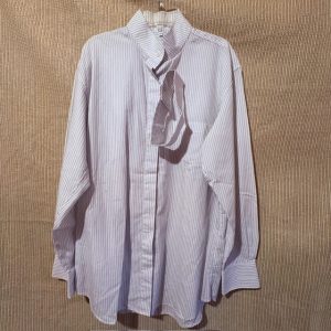 Ladies Cambria White/Gray Pinstripe Ratcatcher Shirt 10