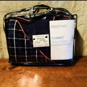 NEW Rambo 81" Navy/Orange Haymarket Fleece Cooler