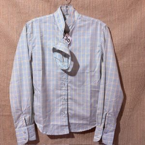 NEW Ladies RH Collection Teal Plaid Show Shirt 30