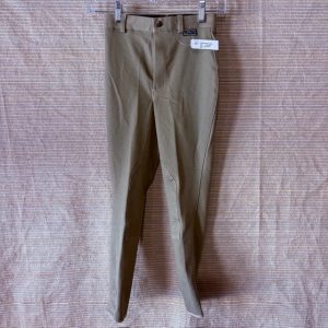 NEW Kids Eqituff Breeches Tan/Olive size 10