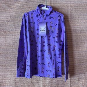 Kids TuffRider Blueish Purple with Bits Sun Shirt XS