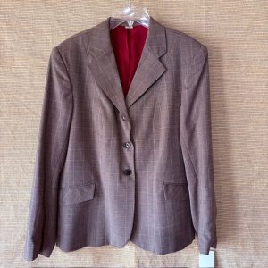 Ladies Devon Aire Gray Plaid Show Coat 16R