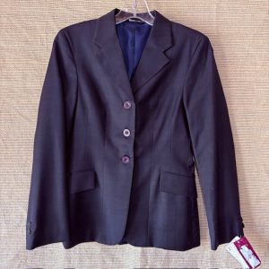 NEW Elite Navy Plaid Show Coat 10 Short