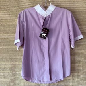 NEW Ladies RH Collection Short Sleeve Purple Show Shirt size 38