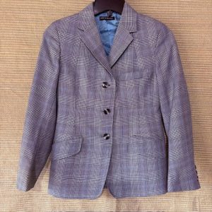 NEW Kids Equestrian Show Coat Blue/Black Windowpane size 12