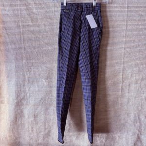 Kids Eqituff Blue/Black Plaid Xsmall Tall