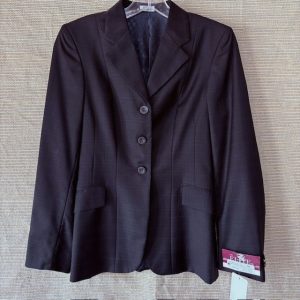 NEW Ladies Elite Black Windowpane Show Coat 10 R