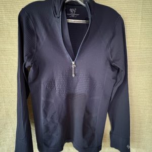 Ladies Goode Rider Quarter Zip Shirt Navy Large
