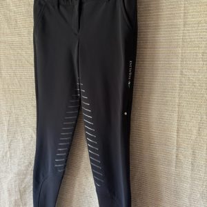 Ladies Black Equiline Fullseat Silicone Breeches
