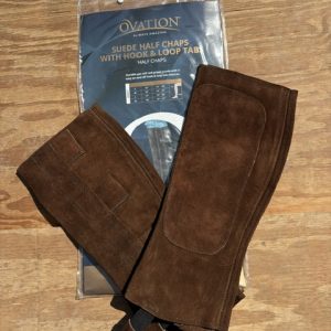 NEW Ovation Brown Suede Half Chaps Medium
