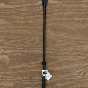 County Black Leather Riding Crop 19"